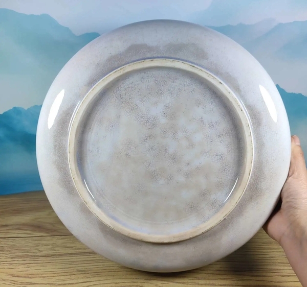 古玩陶瓷花卉紋青花盤拍賣,當(dāng)前價格398元