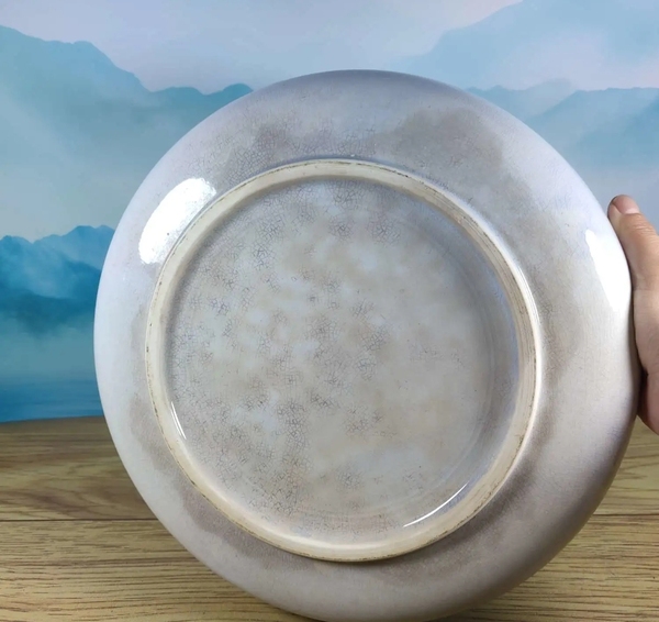 古玩陶瓷花卉紋青花盤拍賣,當(dāng)前價格398元