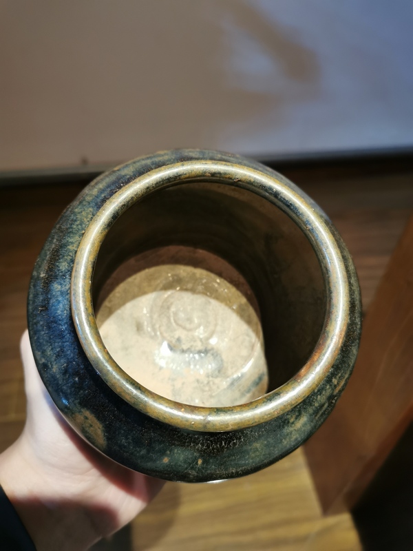 古玩陶瓷元代?兔毫釉窯變茶入拍賣,當前價格2999元