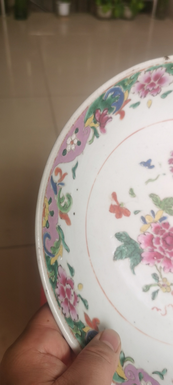 古玩陶瓷清代雍正至乾隆粉彩盤拍賣,當前價格7000元