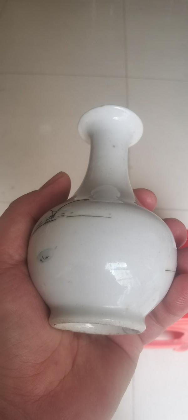 古玩陶瓷人物紋粉彩撇口瓶拍賣,當前價格4800元