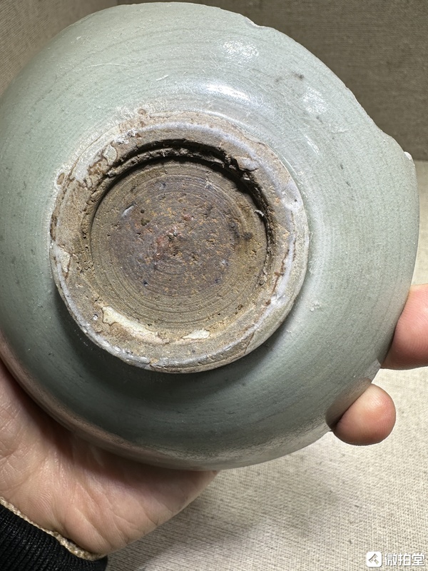 古玩陶瓷館藏級南宋龍泉窯內書【河濱遺範】款賞碗標本拍賣,當前價格299元