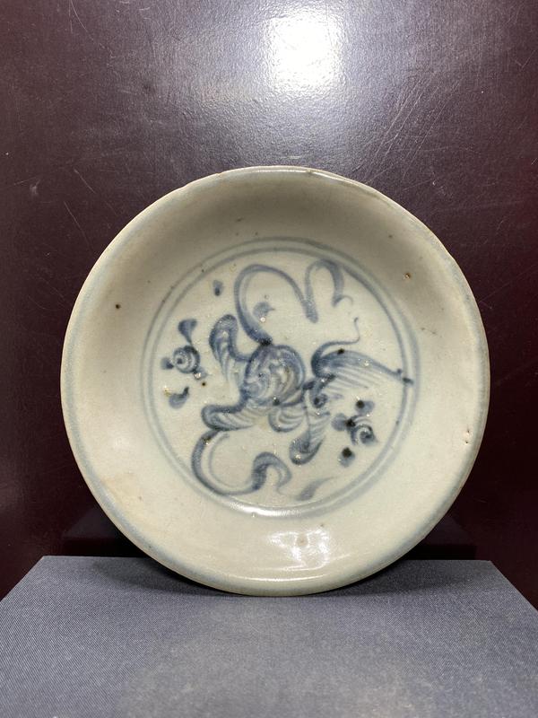 古玩陶瓷青花獅子繡球圖盤拍賣,當前價格2280元