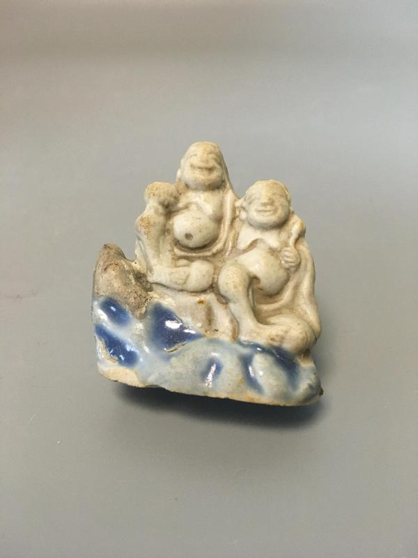 古玩陶瓷清代?精品和合二仙瓷塑拍賣,當前價格996元