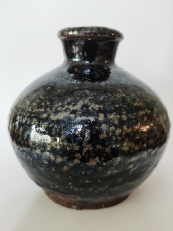 古玩陶瓷明代?窯變鐵銹花嘟嚕瓶拍賣,當(dāng)前價(jià)格2500元