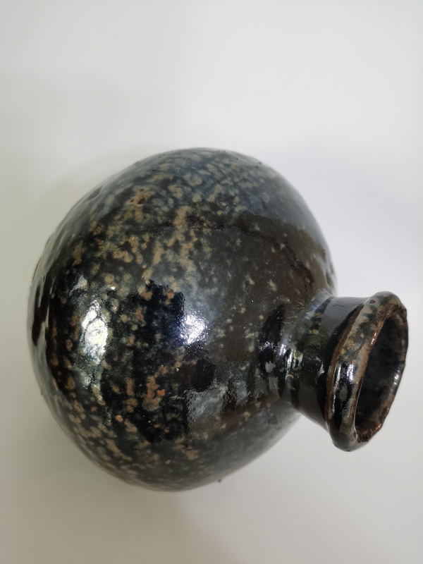 古玩陶瓷明代?窯變鐵銹花嘟嚕瓶拍賣,當(dāng)前價(jià)格2500元