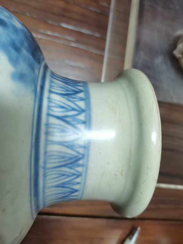 古玩陶瓷龍紋青花象耳尊(已保真)拍賣,當前價格8000元