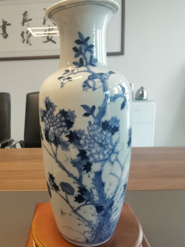 古玩陶瓷王步青花花鳥紋瓶拍賣,當前價格7699元