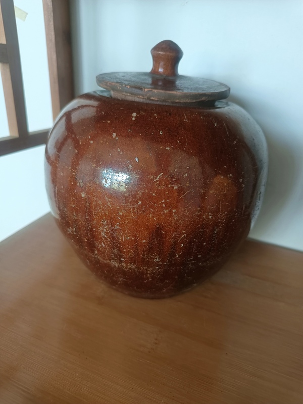 古玩陶瓷晚清民國鈞紅釉蓋罐拍賣,當前價格680元