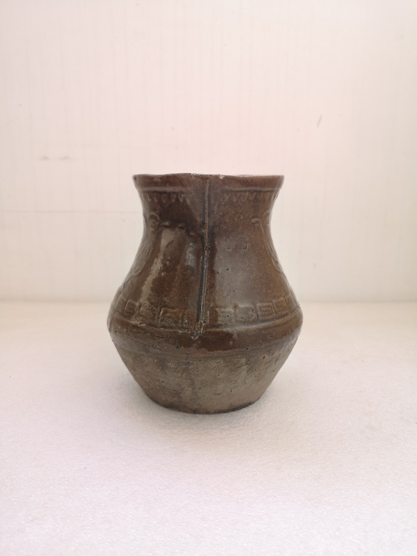 古玩陶瓷醬釉印花鳥紋花澆拍賣,當前價格680元