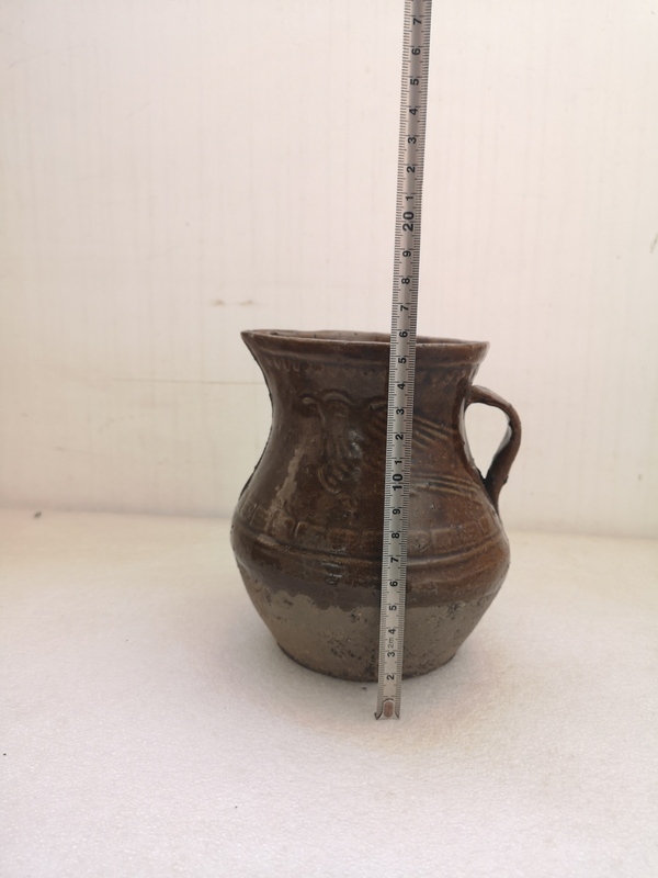 古玩陶瓷醬釉印花鳥紋花澆拍賣,當前價格680元