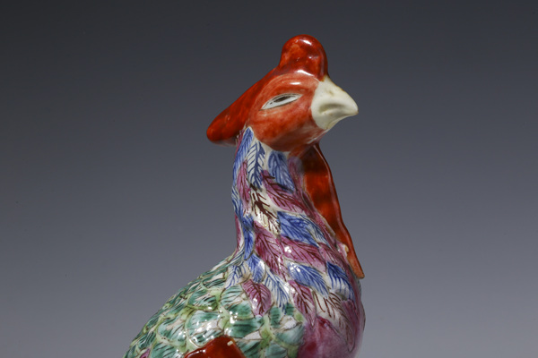 古玩陶瓷民國(guó)·粉彩鳳凰牡丹擺件一對(duì)拍賣，當(dāng)前價(jià)格2432元