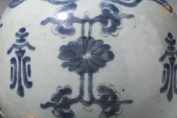 古玩陶瓷康熙·青花花間壽字紋罐真品鑒賞圖
