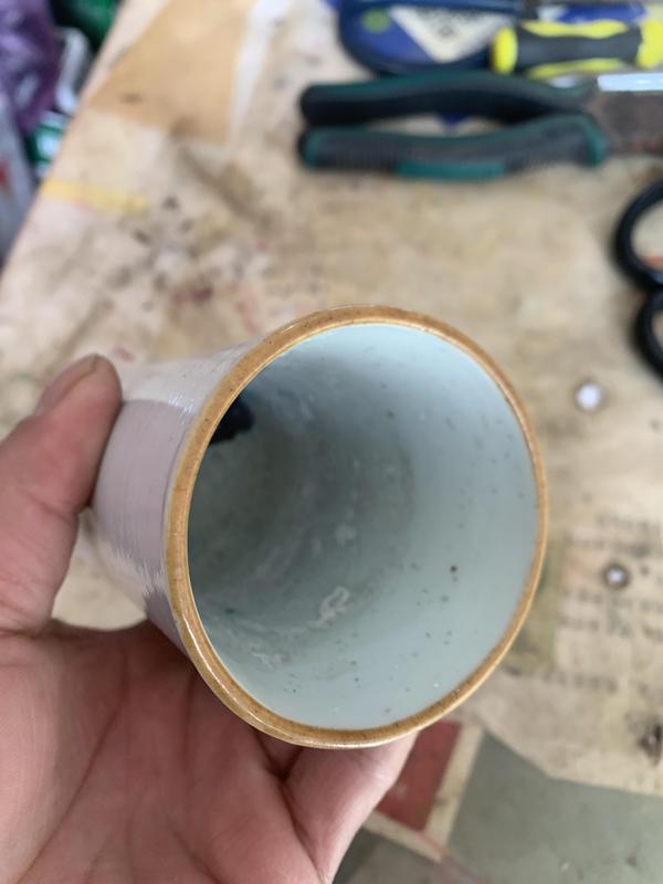 古玩陶瓷人物紋粉彩筆筒拍賣,當前價格8888元