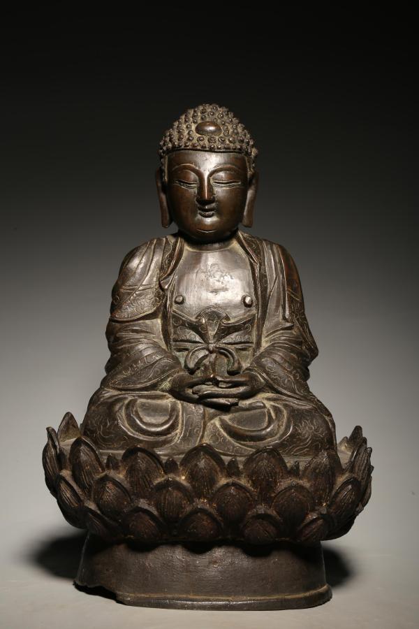 古玩铜器明代佛祖造像拍卖，当前价格45000元