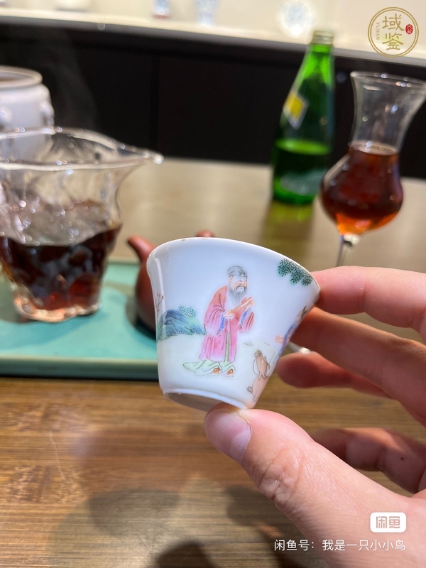 古玩粉彩人物杯真品鉴赏图