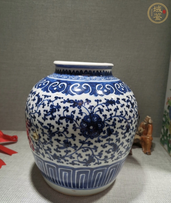古玩乾隆青花罐真品鉴赏图