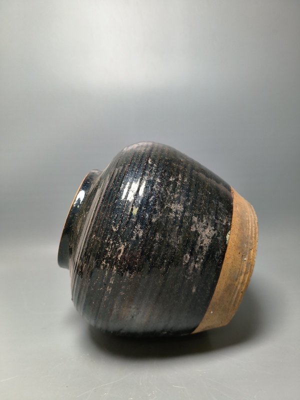 古玩陶瓷清代?磁州窯黑釉罐拍賣,當前價格299元