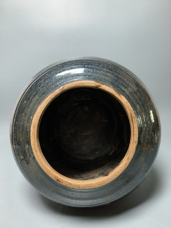 古玩陶瓷清代?磁州窯黑釉罐拍賣,當前價格299元