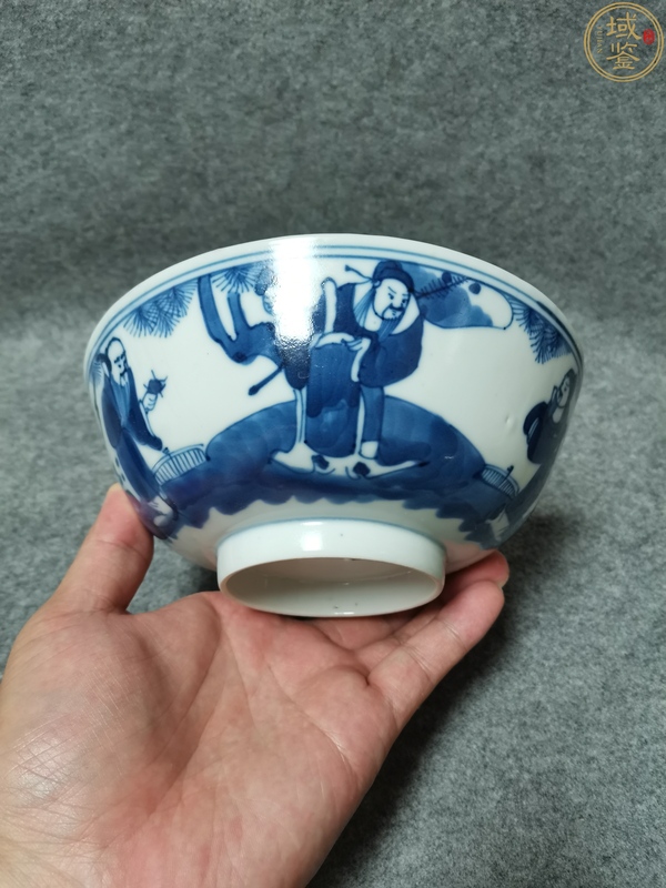 古玩陶瓷清晚期-大清康熙年制款三星高照圖青花碗拍賣,當(dāng)前價格1800元