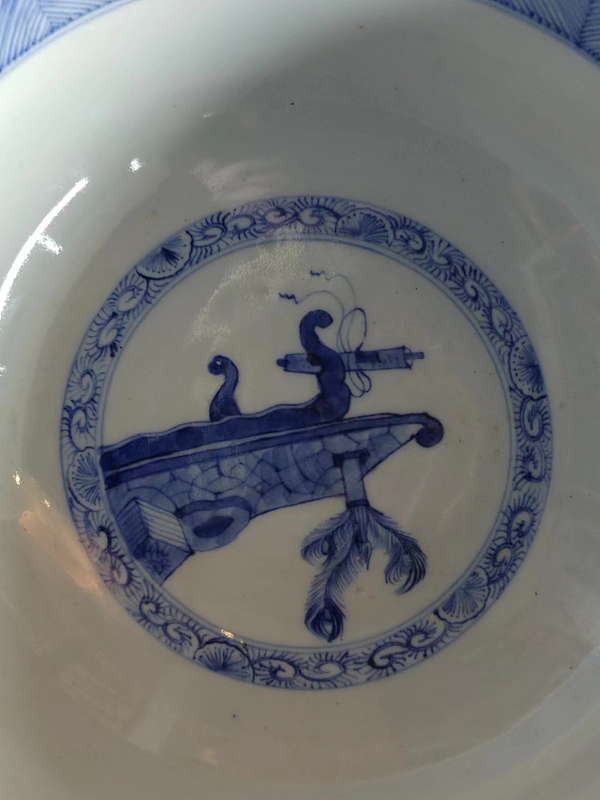 古玩陶瓷(精品貢碗)晚清花卉紋青花香櫞拍賣,當(dāng)前價(jià)格2888元