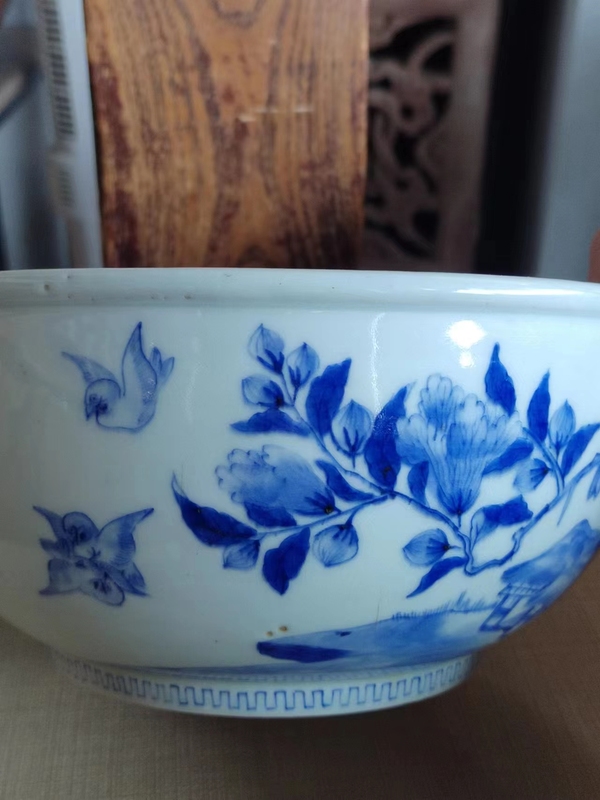 古玩陶瓷(精品貢碗)晚清花卉紋青花香櫞拍賣,當(dāng)前價(jià)格2888元