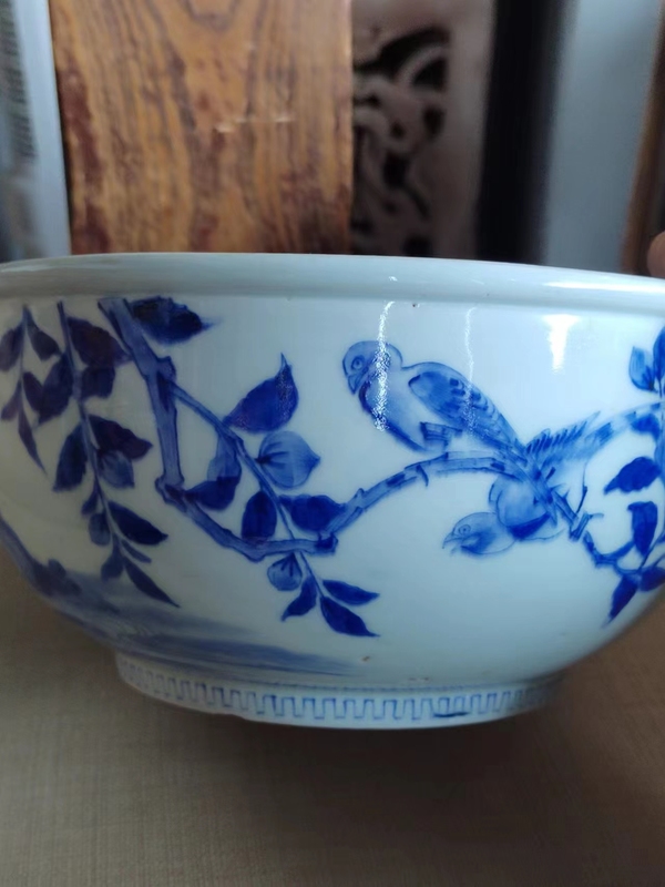 古玩陶瓷(精品貢碗)晚清花卉紋青花香櫞拍賣,當(dāng)前價(jià)格2888元