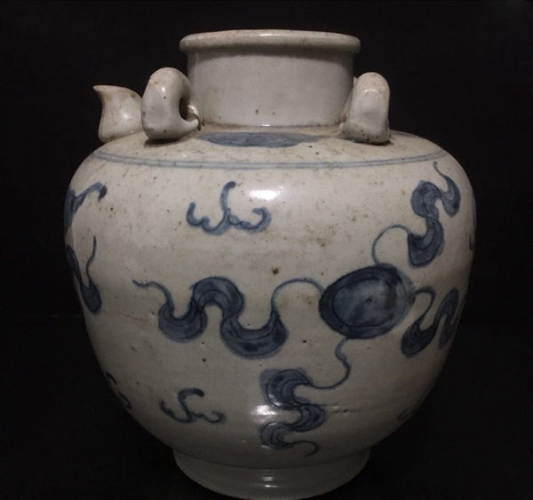 古玩陶瓷明晚期:青花四系壺拍賣，當(dāng)前價格18000元