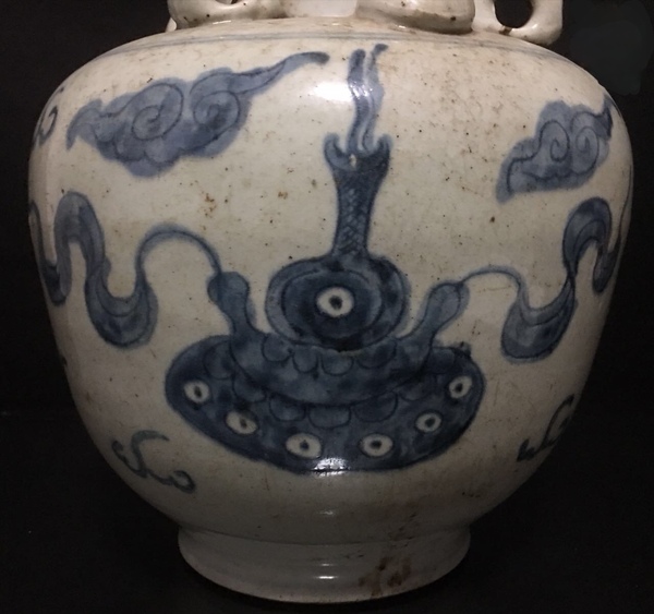 古玩陶瓷明晚期:青花四系壺拍賣,當前價格18000元