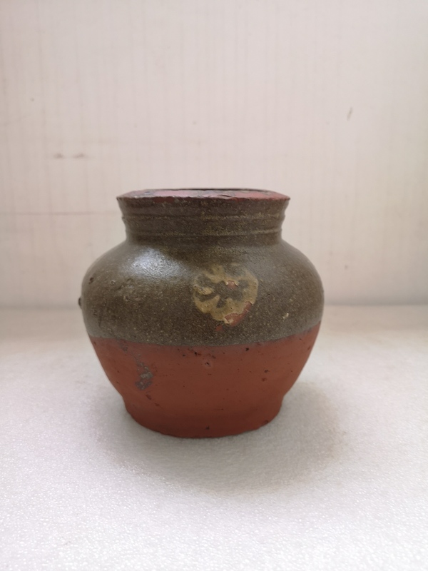 古玩陶瓷清代綠釉罐拍賣,當前價格580元