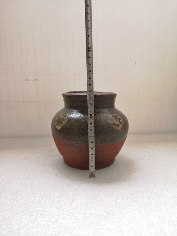 古玩陶瓷清代綠釉罐拍賣,當前價格580元