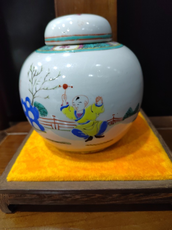 古玩陶瓷民國五子奪魁五彩罐拍賣,當前價格1688元