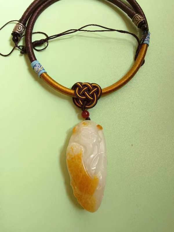古玩玉器和田籽料帶皮財(cái)神拍賣,當(dāng)前價(jià)格140000元