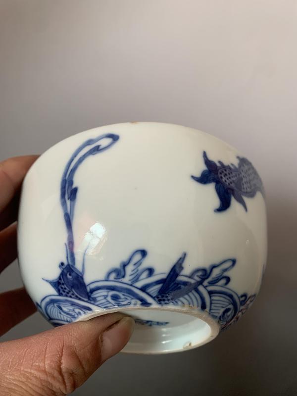 古玩陶瓷青花魚化龍紋碗拍賣,當前價格3800元