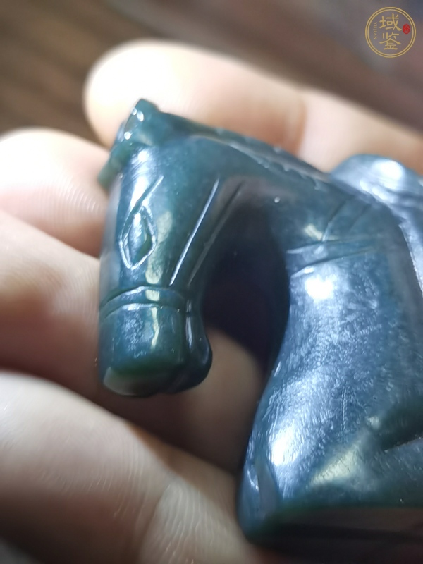 古玩碧玉马真品鉴赏图