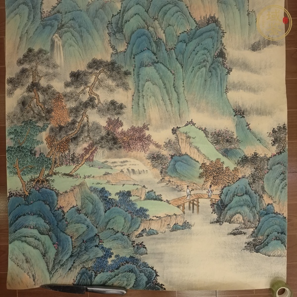 古玩字畫溪山訪友真品鑒賞圖