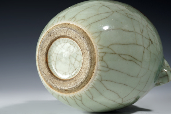 古玩陶瓷青釉釉里紅獸耳罐拍賣(mài)，當(dāng)前價(jià)格15000元