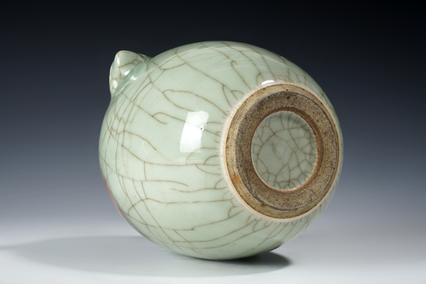 古玩陶瓷青釉釉里紅獸耳罐拍賣(mài)，當(dāng)前價(jià)格15000元