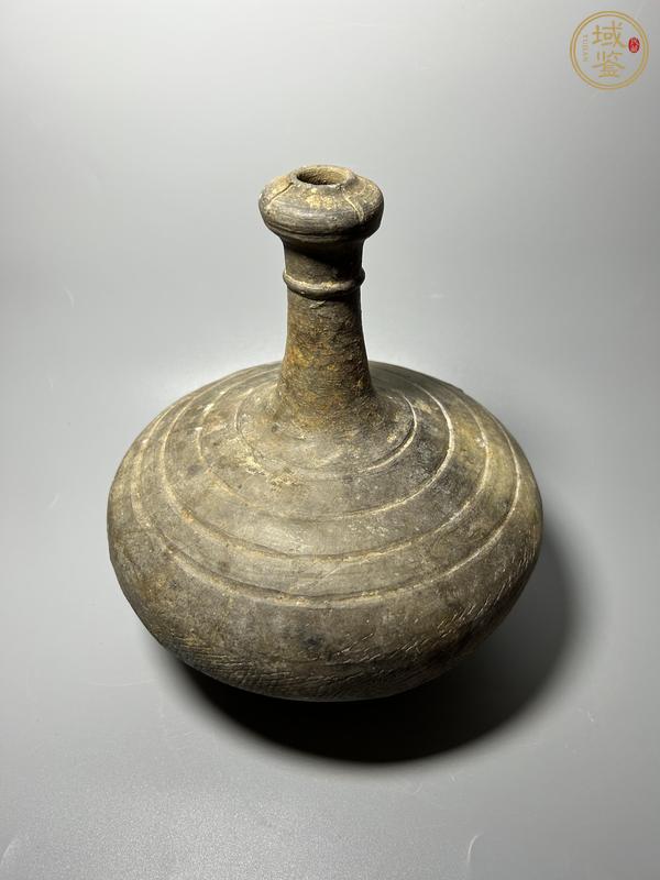 古玩陶瓷弦纹蒜头瓶 真品鉴赏图