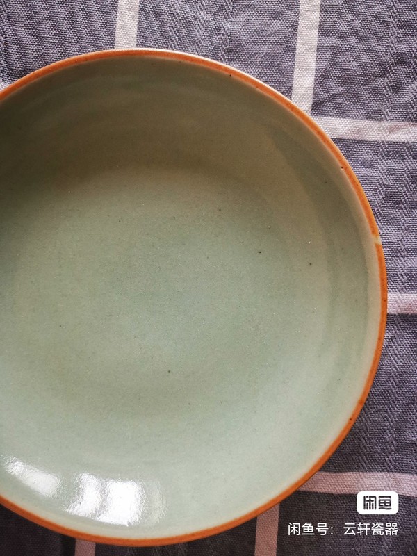 古玩陶瓷嘉慶豆青釉盤拍賣,當前價格2370元