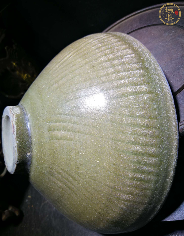 古玩陶瓷宋·青釉劃花紋碗真品鑒賞圖
