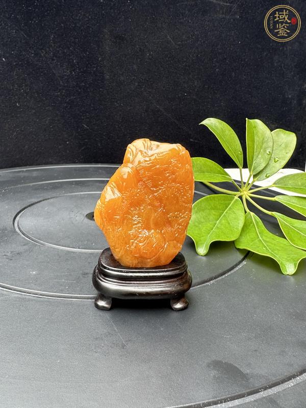 古玩雜項(xiàng)當(dāng)代·壽山坑頭田黃石雕山水紋擺件真品鑒賞圖