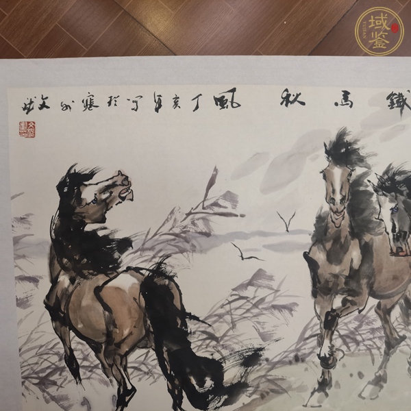 古玩字畫國(guó)畫寫意牧馬圖真品鑒賞圖