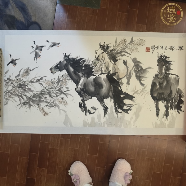 古玩字畫國(guó)畫寫意牧馬圖真品鑒賞圖