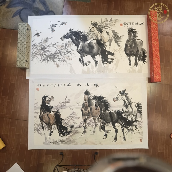 古玩字畫國(guó)畫寫意牧馬圖真品鑒賞圖