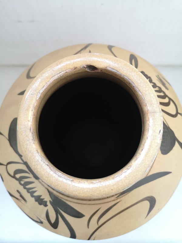 古玩陶瓷清早期磁州窯罐拍賣,當前價格789元