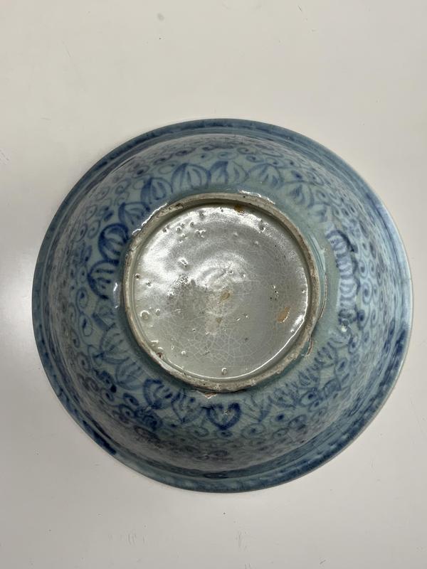 古玩陶瓷明空白期青花滿池嬌撇口碗拍賣,當前價格6789元