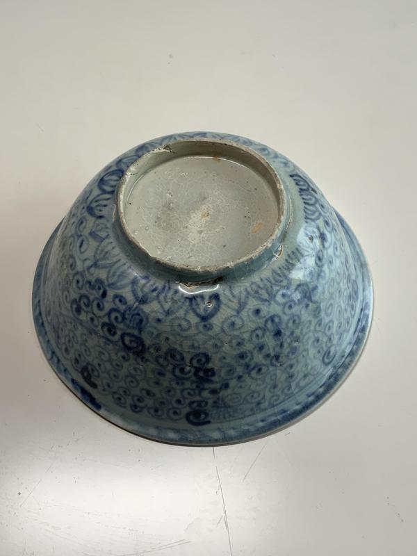 古玩陶瓷明空白期青花滿池嬌撇口碗拍賣,當前價格6789元