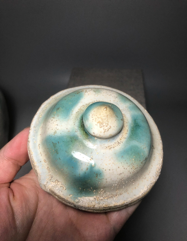 古玩陶瓷仿鈞窯窯變綠釉將軍罐拍賣,當前價格5888元
