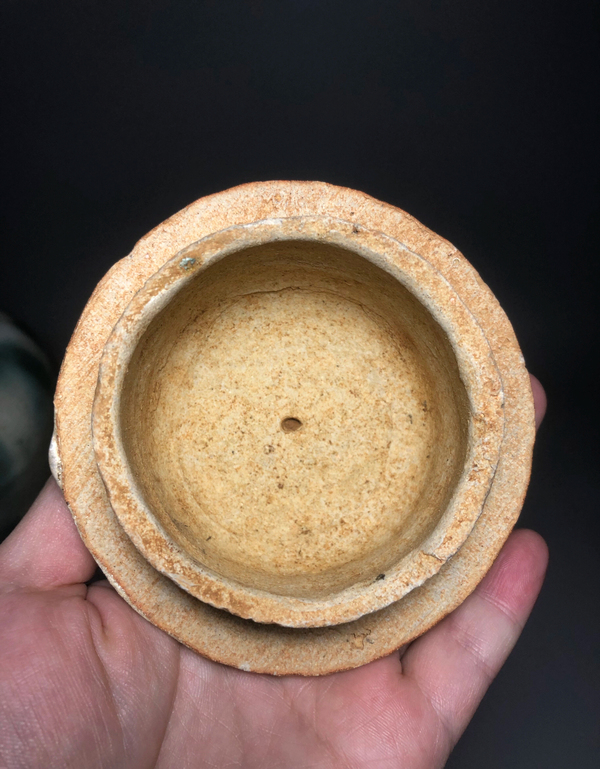 古玩陶瓷仿鈞窯窯變綠釉將軍罐拍賣,當前價格5888元